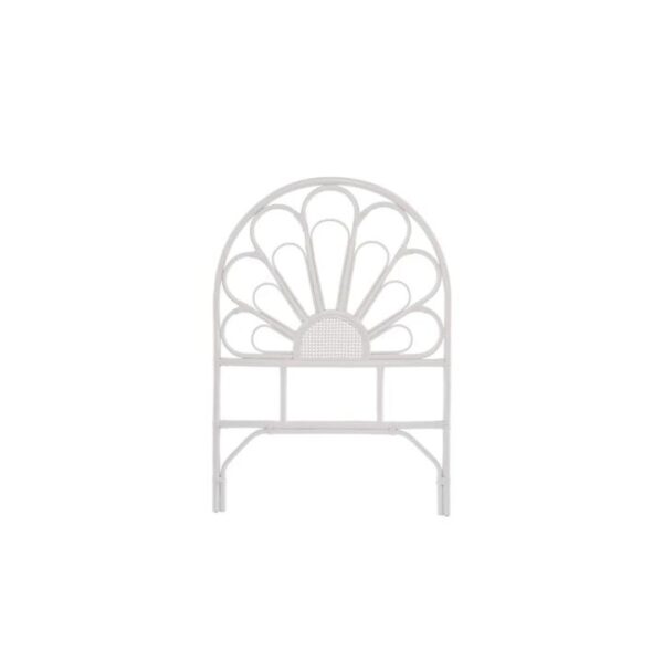 Alexis Rattan Eco Friendly Bed Head Headboard Single Size - White - Single