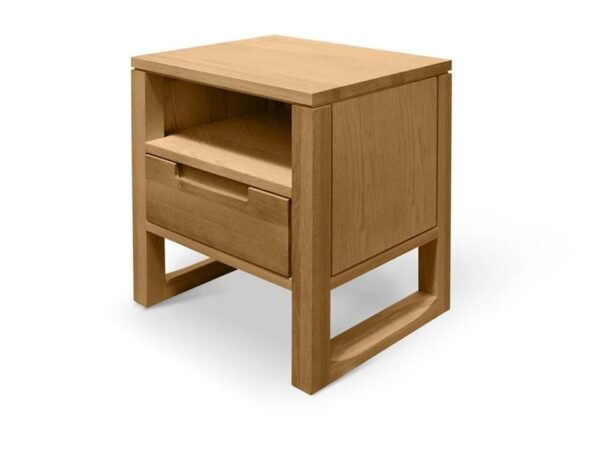 Alfred 1 Drawer Wooden Bedside Table - Natural Oak by Interior Secrets - AfterPay Available