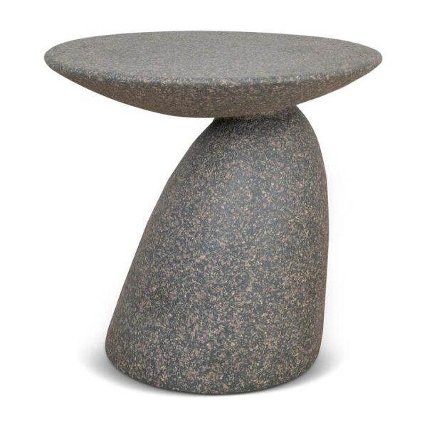 Almas 60cm Fibre Glass Side Table - Charcoal Latte by Interior Secrets - AfterPay Available