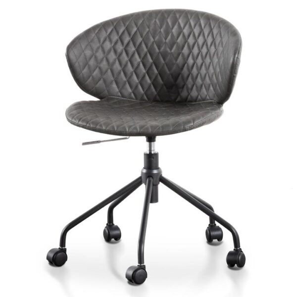 Amos Office Chair - Charcoal with Black Base by Interior Secrets - AfterPay Available