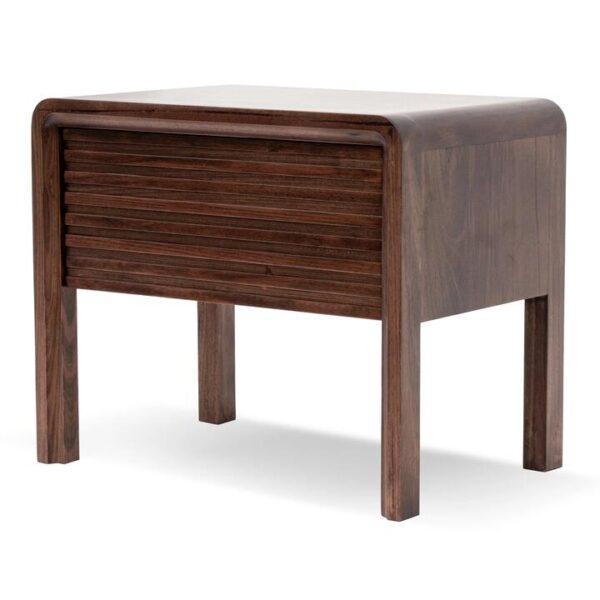 Amparo Single Drawer Bedside Table - Walnut by Interior Secrets - AfterPay Available