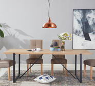 Apiah 6 Seater Dining Table Brown