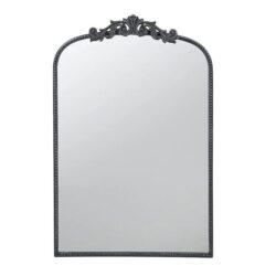 Arch Ornate Metallic Ready Hang Wall Mirror 61X92CM Acanthus Leaf Design