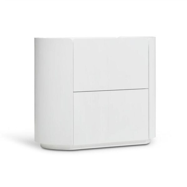 Arnar 60cm Bedside Table - White Oak by Interior Secrets - AfterPay Available