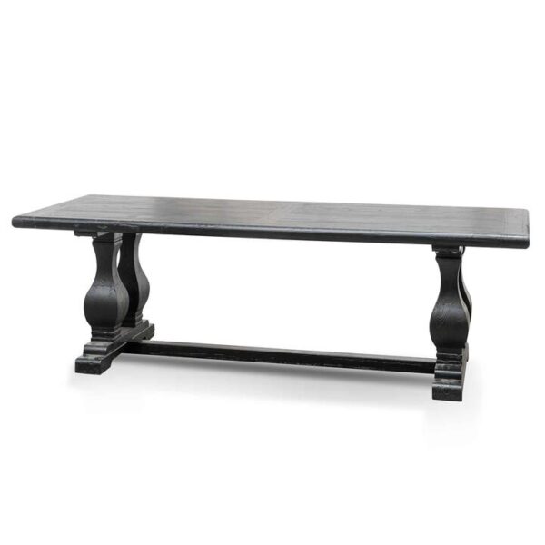 Artica Elm Wood Dining Table 2.4m - Full Black by Interior Secrets - AfterPay Available