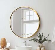 Auburn 60Cm Round Wall Mirror Yellow
