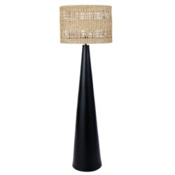 Aun Floor Lamp - Natural & Black by Interior Secrets - AfterPay Available