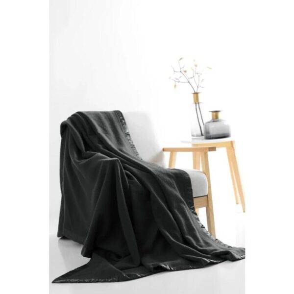 Australian Wool Blanket - Charcoal, Queen Bed/King Bed - Queen/King