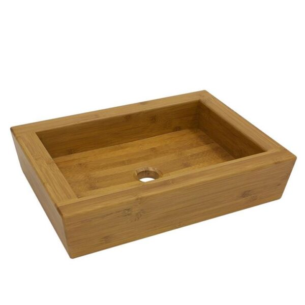Bamboo Bathroom Basin - Rectangle - 485mm x 358mm