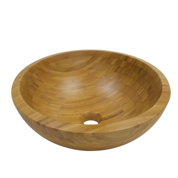 Bamboo Bathroom Basin - Round - 415mm