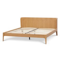 Belmont King Bed Frame - Natural Oak - Last One by Interior Secrets - AfterPay Available