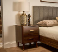 Benson 2 Drawer Bedside Brown