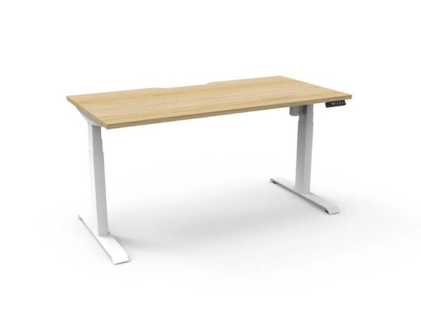 Boost 1.5m Light Single Sided Workstation - Natural & White by Interior Secrets - AfterPay Available