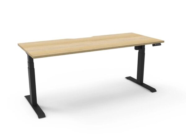 Boost 1.8m Light Single Sided Workstation - Natural & Black by Interior Secrets - AfterPay Available
