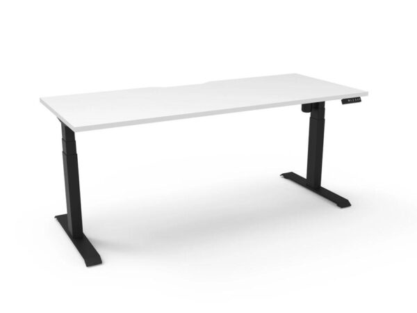 Boost 1.8m Light Single Sided Workstation - White & Black by Interior Secrets - AfterPay Available
