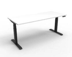 Boost Plus 1.8m Single Sided Workstation - White & Black by Interior Secrets - AfterPay Available
