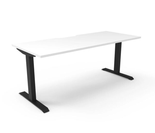 Boost Static 1.5m Single Sided Workstation - White & Black by Interior Secrets - AfterPay Available