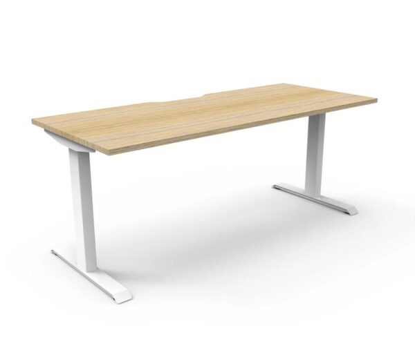 Boost Static 1.8m Single Sided Workstation - Natural & White by Interior Secrets - AfterPay Available