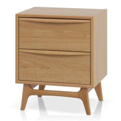 Brendon 2 Drawer Bedside Table - Natural Oak by Interior Secrets - AfterPay Available