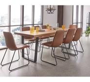 Bridge 8 Seater Dining Set With Frankie Chairs Brown