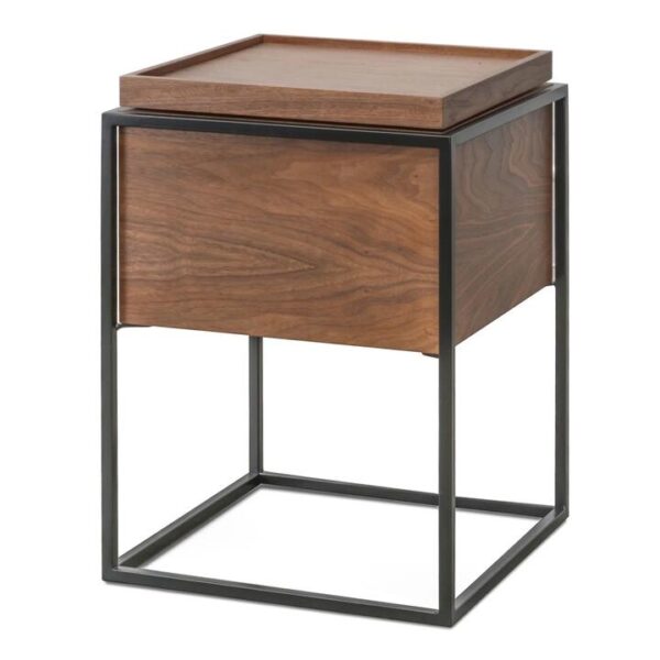 Cane Scandinavian Side Table - Walnut by Interior Secrets - AfterPay Available
