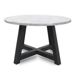 Carlson 130cm Grey Marble Round Dining Table with Glass Top by Interior Secrets - AfterPay Available