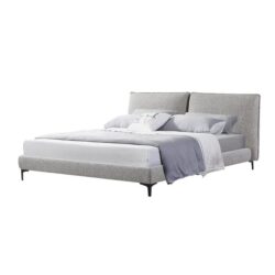 Celeste Fabric Queen Bed Frame - Olive Brown Boucle by Interior Secrets - AfterPay Available