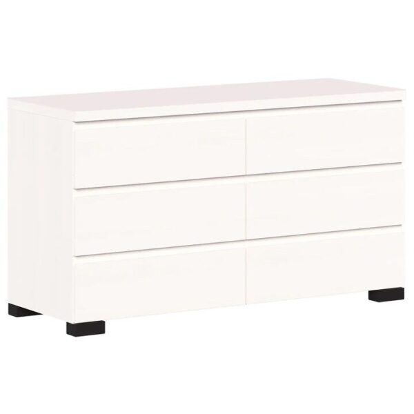 Charles Modern Wooden Chest Of 6-Drawer Dresser Storage Cabinet White