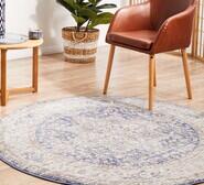 Cheri Hugo 200 X 200Cm Round Rug Blue Large