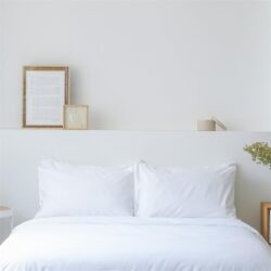 Classic Cotton Bed Sheet Set | Fitted Sheet, Pillow Case & Quilt Cover Single / Cloud White