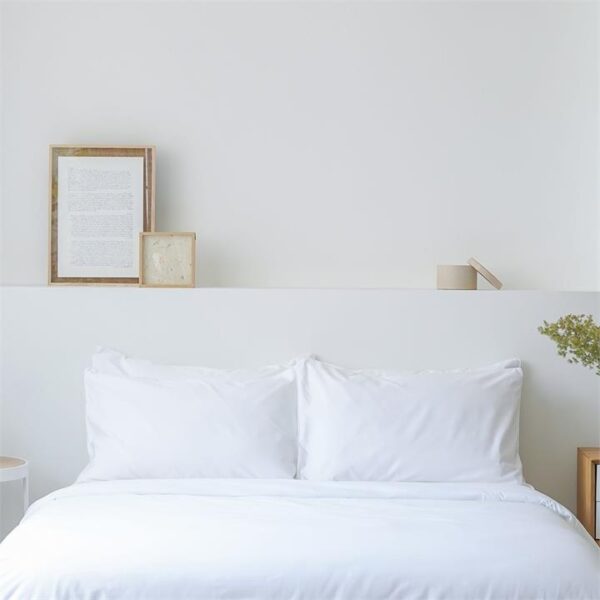 Classic Cotton Bed Sheet Set | Fitted Sheet, Pillow Case & Quilt Cover Single / Cloud White