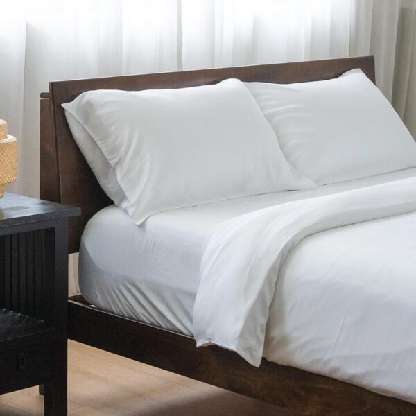 Classic Lyocell Bed Sheet Set (100% TENCEL ) | Fitted Sheet, Pillow Case & Quilt Cover King / Oakmoss Green