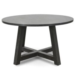 Clearance - Carlson 130cm Black Marble Dining Table with Glass Top. by Interior Secrets - AfterPay Available
