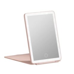 Compact Makeup Mirror w/ LED Light Portable Foldable Travel Beauty Pink