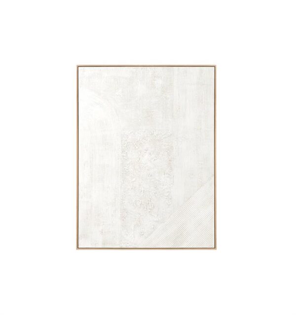 Contours II Hand Painted Wall Art - White by Interior Secrets - AfterPay Available