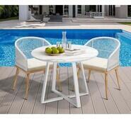 Cordoba 2 Seater Outdoor Dining Table And Chair Set White