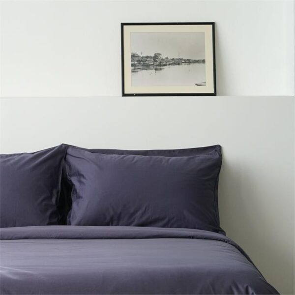 Cotton Duvet Cover Set | Cotton Quilt Cover with Pillow Case King / Midnight Blue