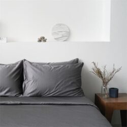 Cotton Duvet Cover Set | Cotton Quilt Cover with Pillow Case King / Persian Grey