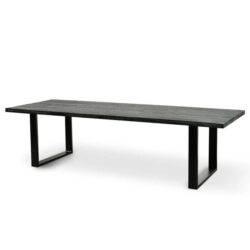 Craig Reclaimed Wood 2.8m Dining Table - Black by Interior Secrets - AfterPay Available