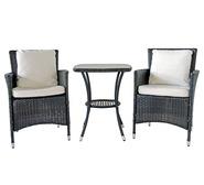 Daler 3 Piece Aluminium Outdoor Bistro Set Brown