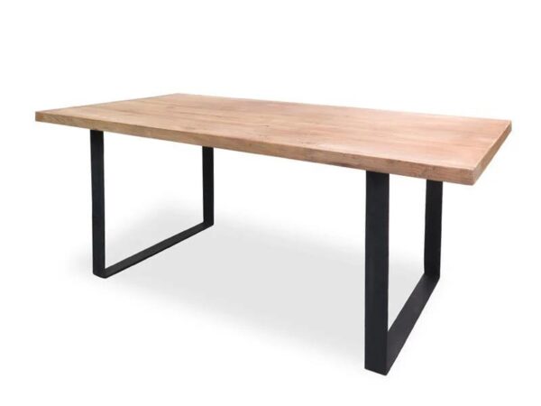 Dalton Reclaimed Elm Wood 1.5m Dining Table - Rustic Natural by Interior Secrets - AfterPay Available
