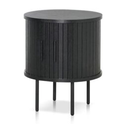 Dania Round Side Table - Full Black by Interior Secrets - AfterPay Available