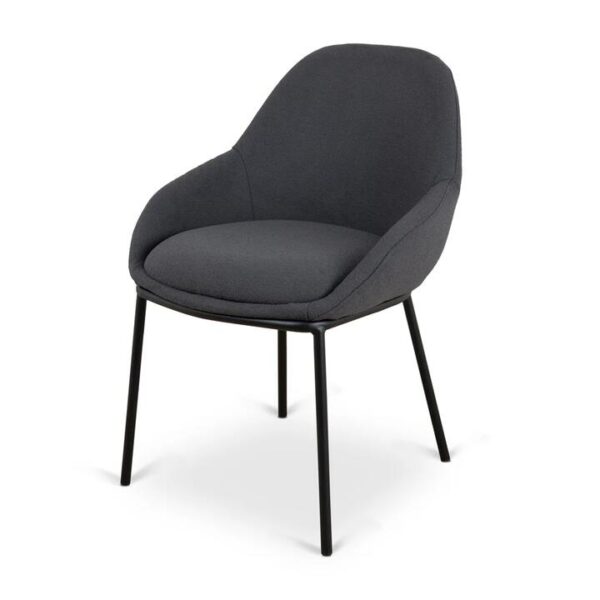 Darris Fabric Dining Chair - Charcoal by Interior Secrets - AfterPay Available