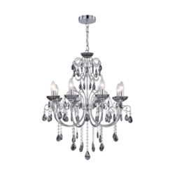 Davie Clasic Hanging Chandelier Lamp Light Chrome Smoke Large