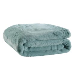 Delmar Faux Fur Throw - Jade, 180cm x 200cm - Jade