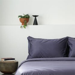 Deluxe Cotton Bed Sheet Set | Fitted Sheet, Pillow Bolster Case & Quilt Cover Cal King / Midnight Blue