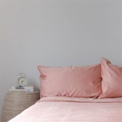 Deluxe Cotton Bed Sheet Set | Fitted Sheet, Pillow Bolster Case & Quilt Cover King / Tea Rose