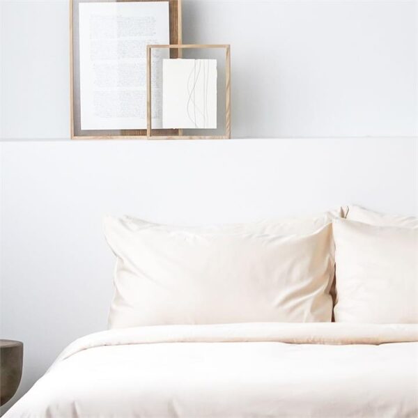 Deluxe Cotton Bed Sheet Set | Fitted Sheet, Pillow Bolster Case & Quilt Cover Super King / Sandshell