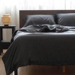 Deluxe Lyocell Bed Sheet Set (100% TENCEL ) | Fitted Sheet, Pillow Bolster Case & Quilt Cover Queen / Hydrangea Blue