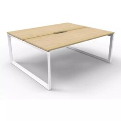 Deluxe Rapid Infinity 2 Person Double Sided Workstation No Screen Loop Leg